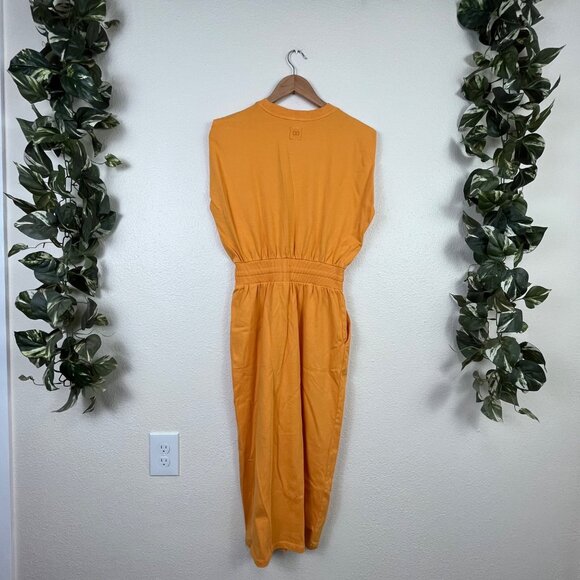 Calia Extended Shoulder Midi Dress Glowing Umber NWT Women’s Size XS - Picture 2 of 9